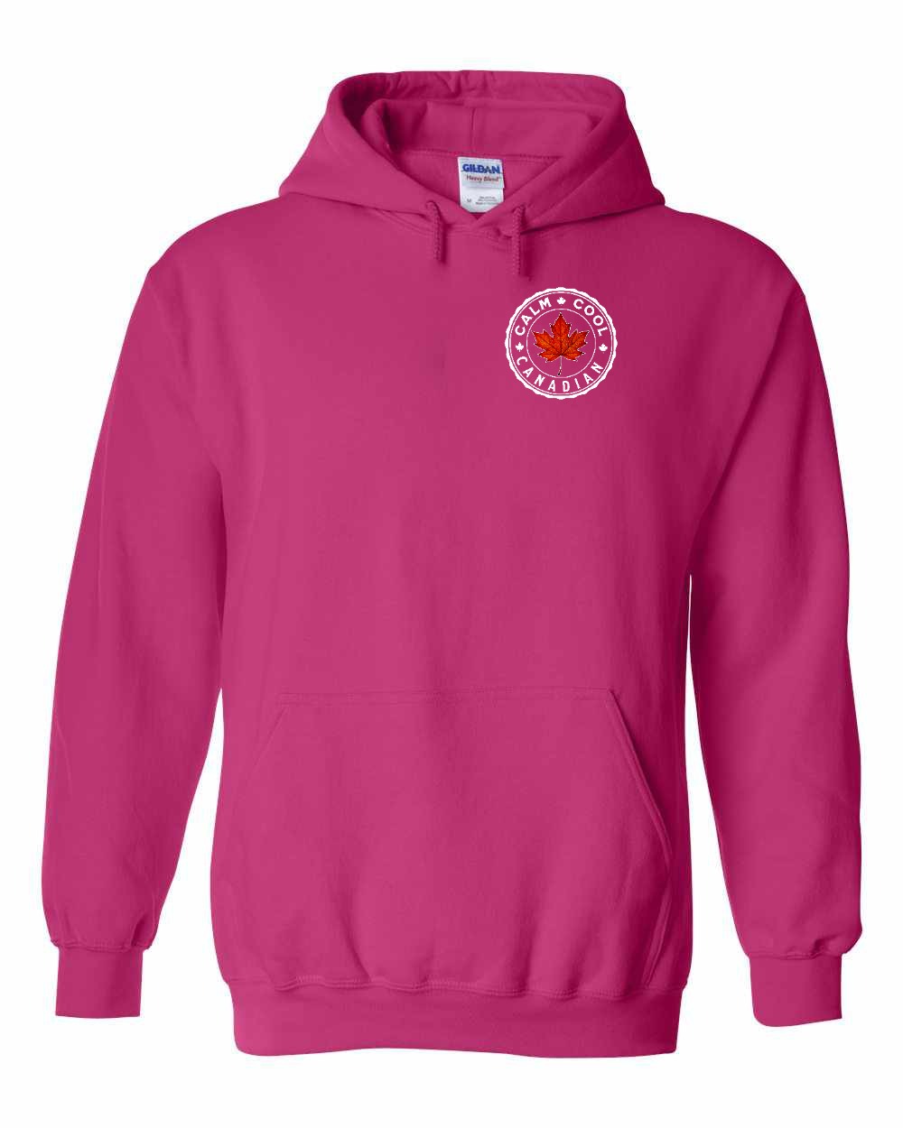 Calm Cool Canadian Leaf Left Chest and Back Pullover - Unisex