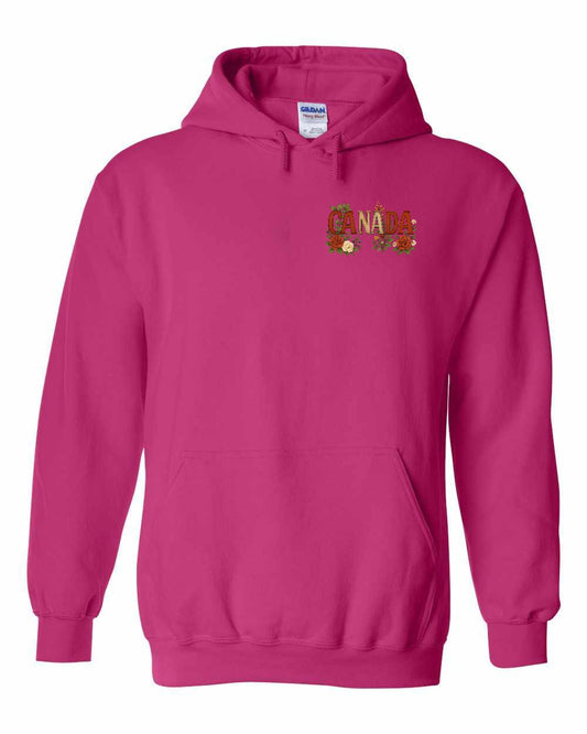 Canada Flowers Left Chest Pullover - Gildan Canada (sewn Internationally)