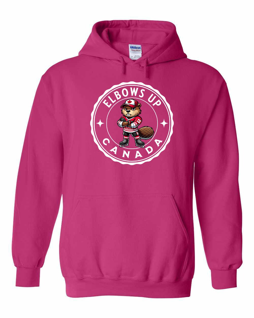 Elbows up Beaver Full Pullover - Gildan Canada (sewn Internationally)