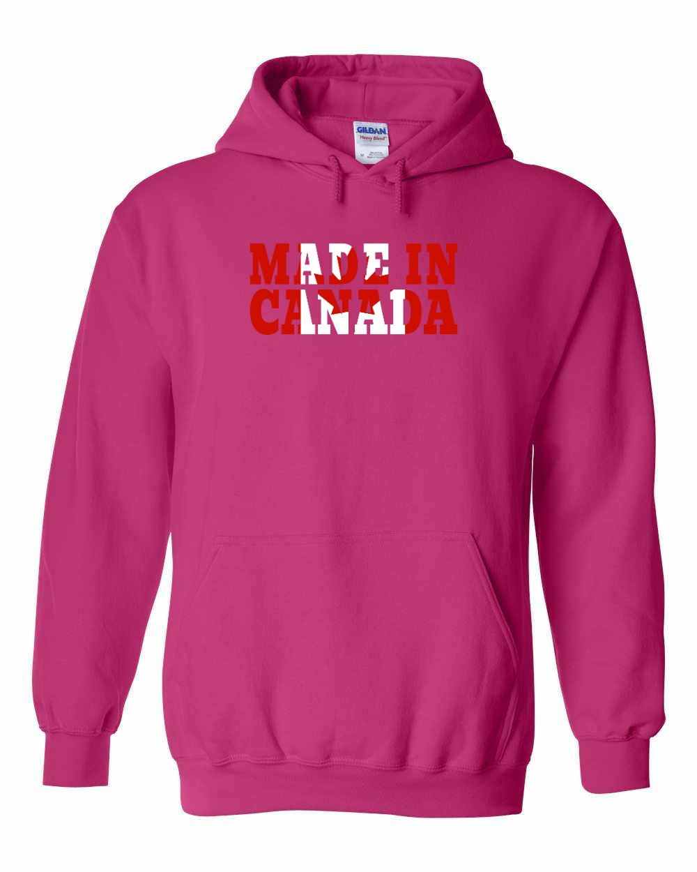 Made in Canada Flag Background Full Pullover - Gildan Canada (sewn Internationally)