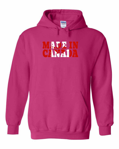 Made in Canada Flag Background Full Pullover - Gildan Canada (sewn Internationally)