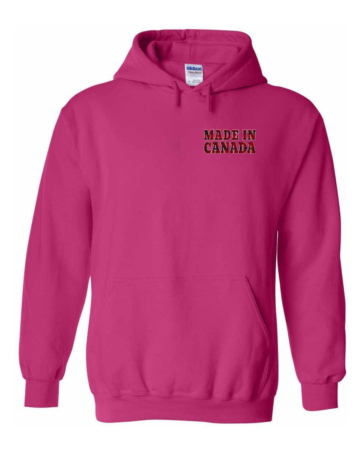 Made in Canada Plaid Background Left Chest Pullover - Unisex