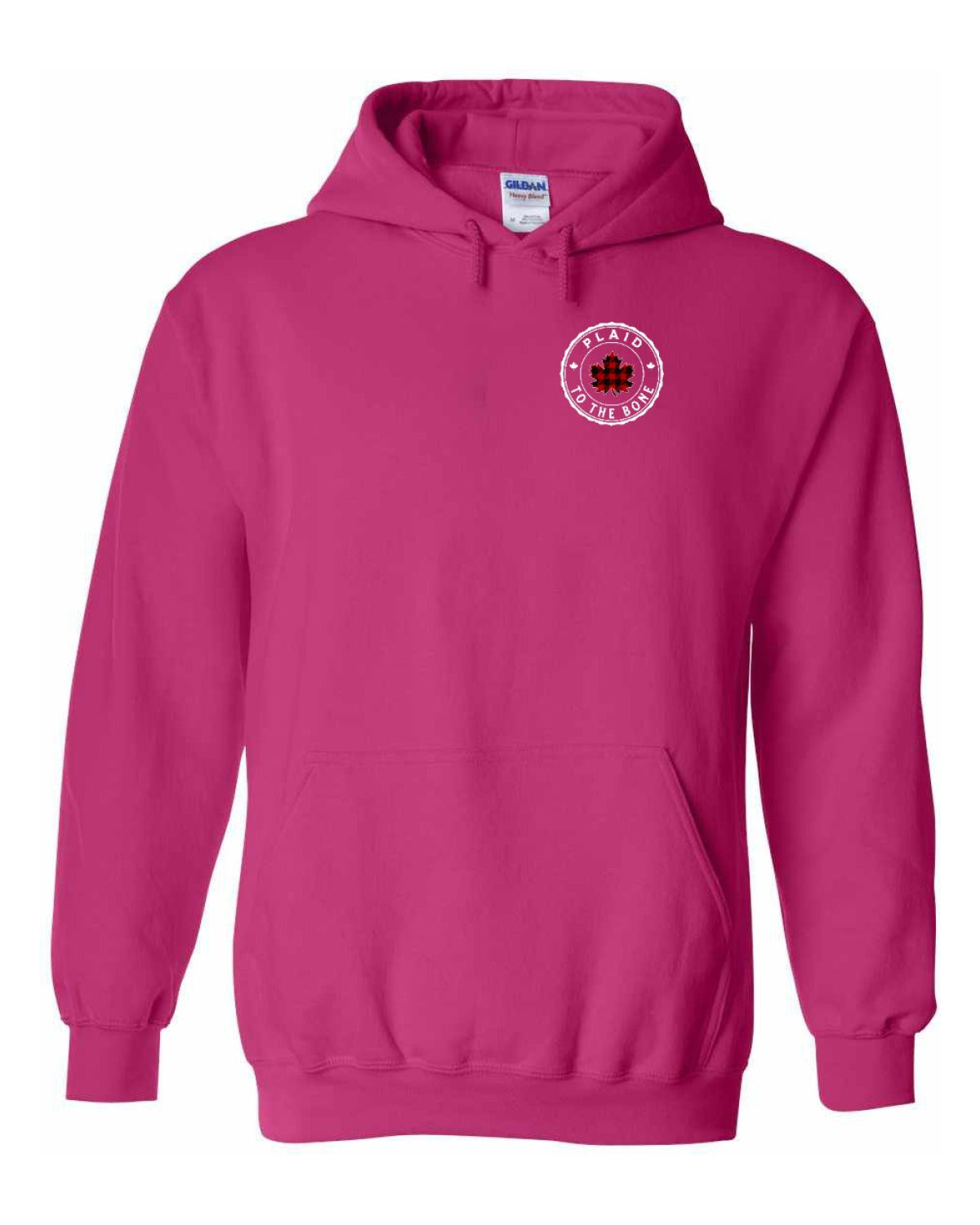 Plaid to the Bone Circle Leaf Left Chest Pullover - Unisex