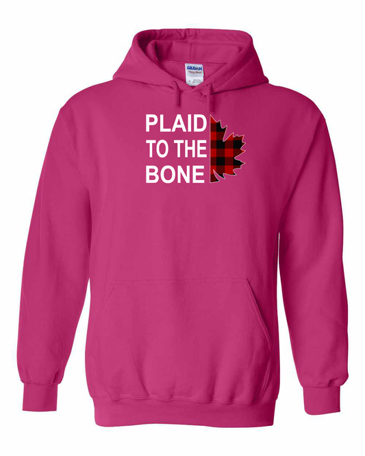 Plaid to the Bone Stacked Leaf Full Pullover