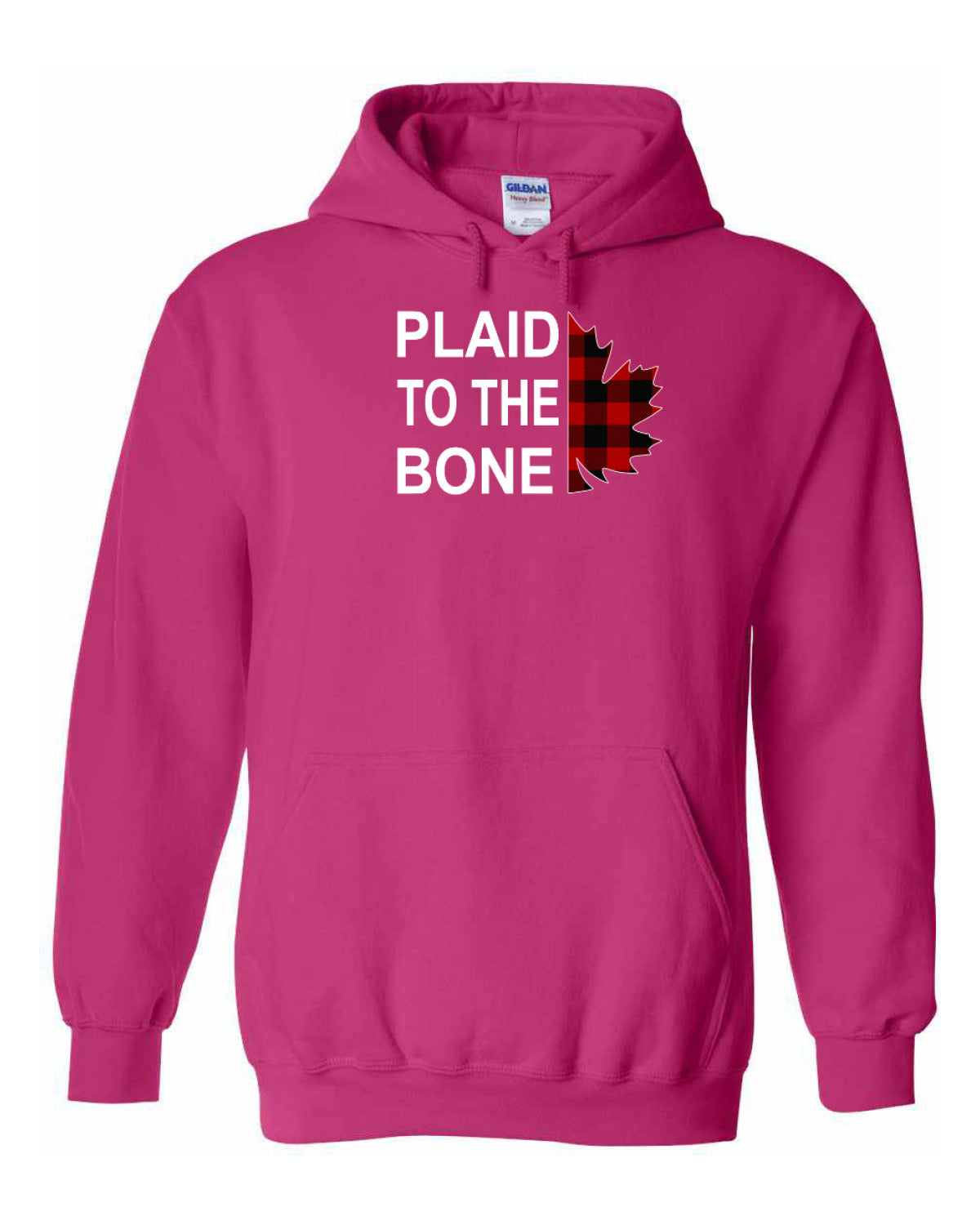 Plaid to the Bone Stacked Leaf Full Pullover - Unisex