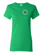 Calm Cool Canadian Beaver and Moose Left Chest and Back Women's Tee