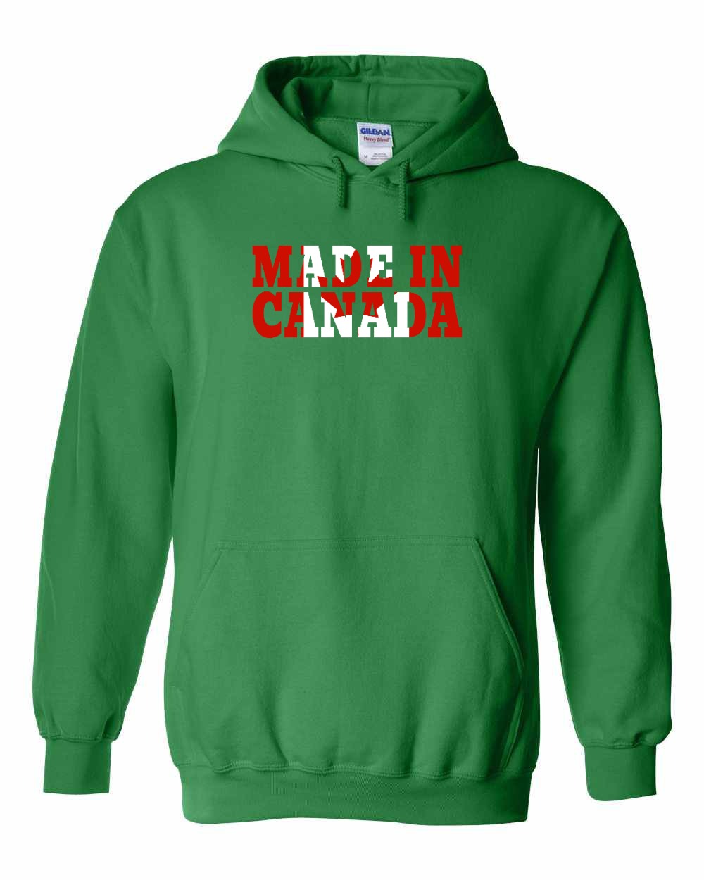 Made in Canada Flag Background Full Pullover - Gildan Canada (sewn Internationally)