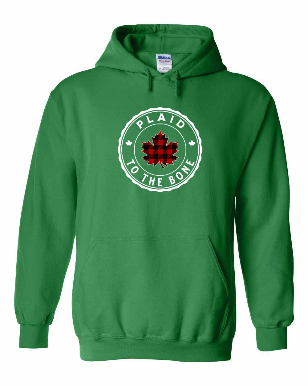 Plaid to the Bone Circle Leaf Full Pullover - Gildan Canada (sewn Internationally)