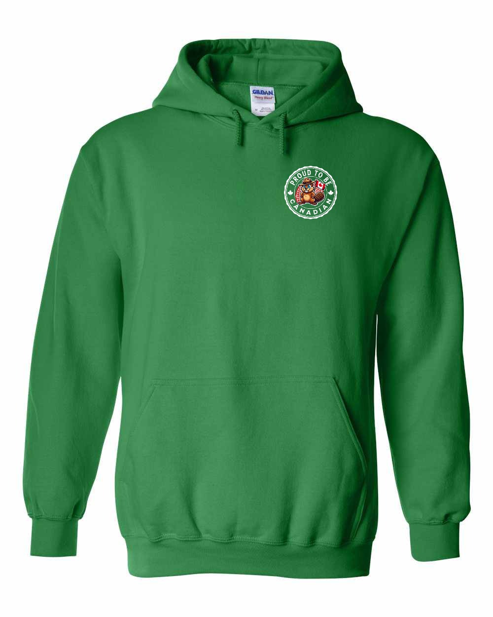 Proud to be Canadian Beaver Left Chest Pullover Hoodie