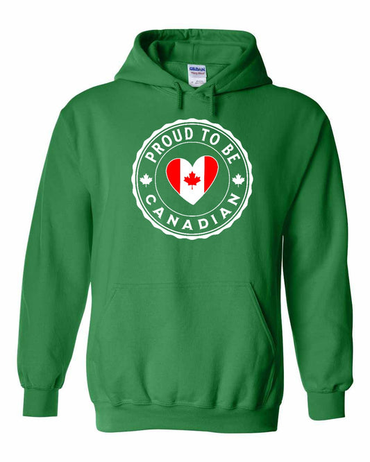 Proud to be Canadian Heart Flag Full Pullover - Gildan Canada (sewn Internationally)