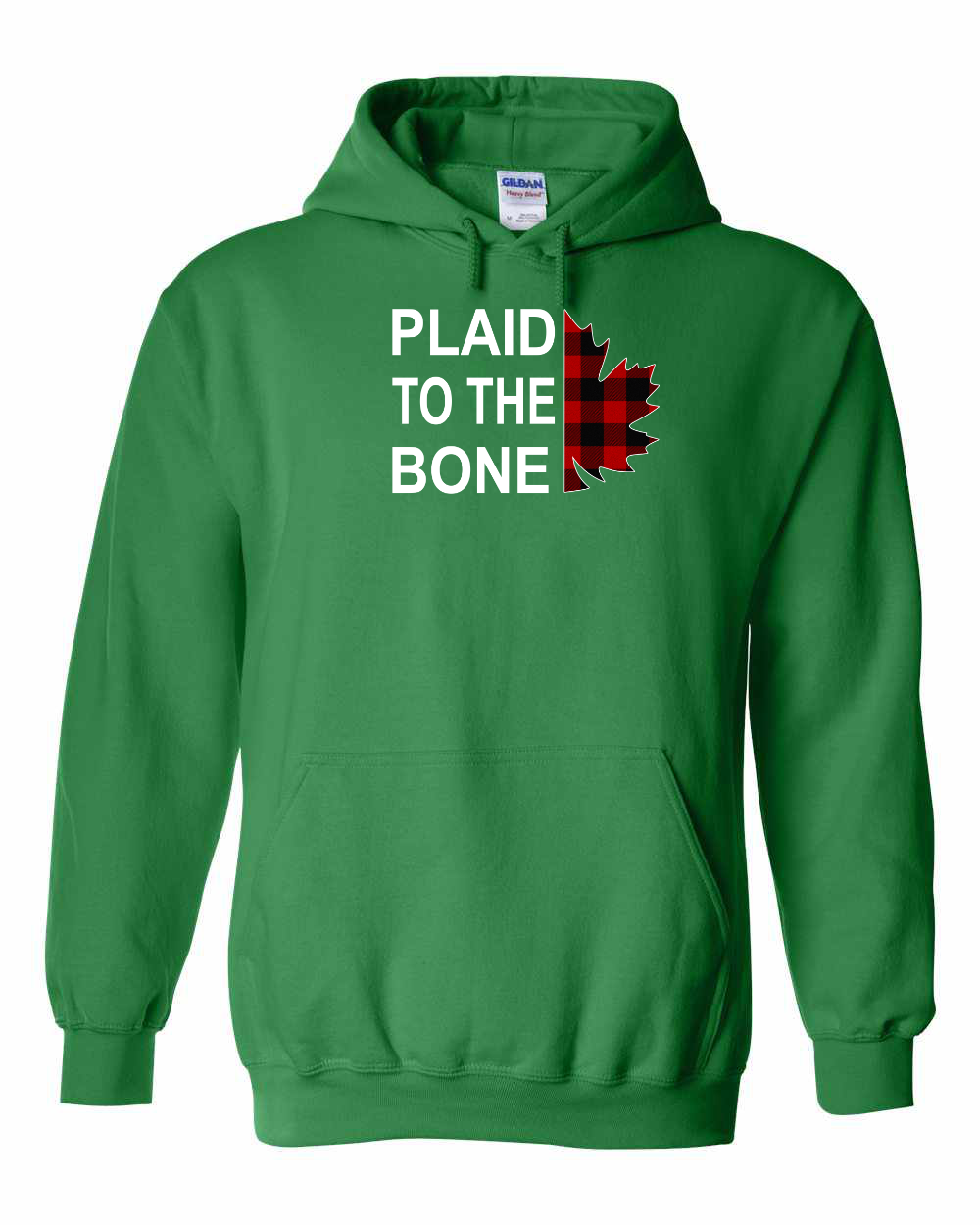 Plaid to the Bone Stacked Leaf Full Pullover
