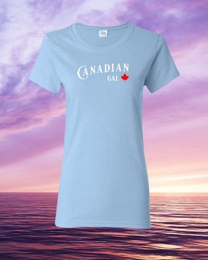 Canadian Gal Maple Leaf Tee - Gildan Canada (sewn Internationally)