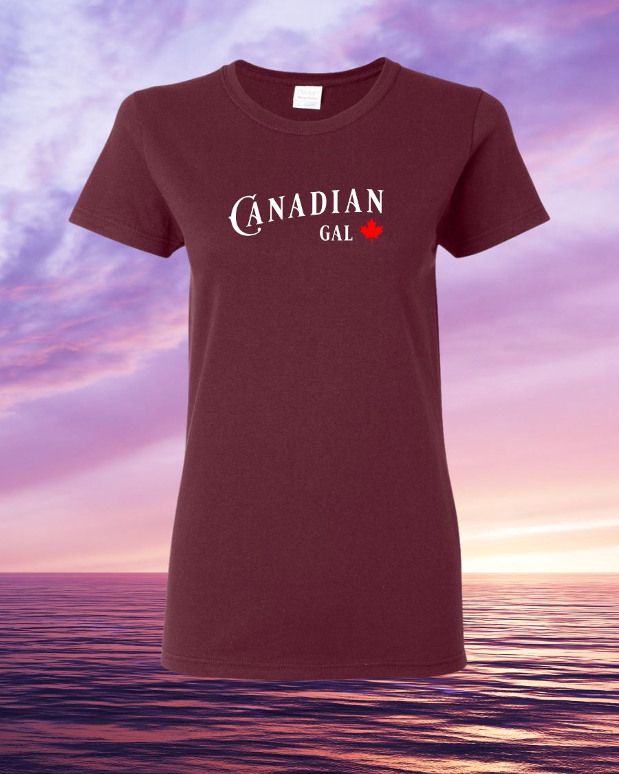 Canadian Gal Maple Leaf Tee - Gildan Canada (sewn Internationally)