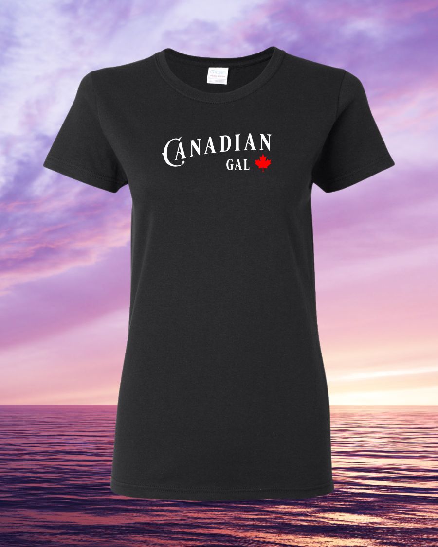 Canadian Gal Maple Leaf Tee - Gildan Canada (sewn Internationally)