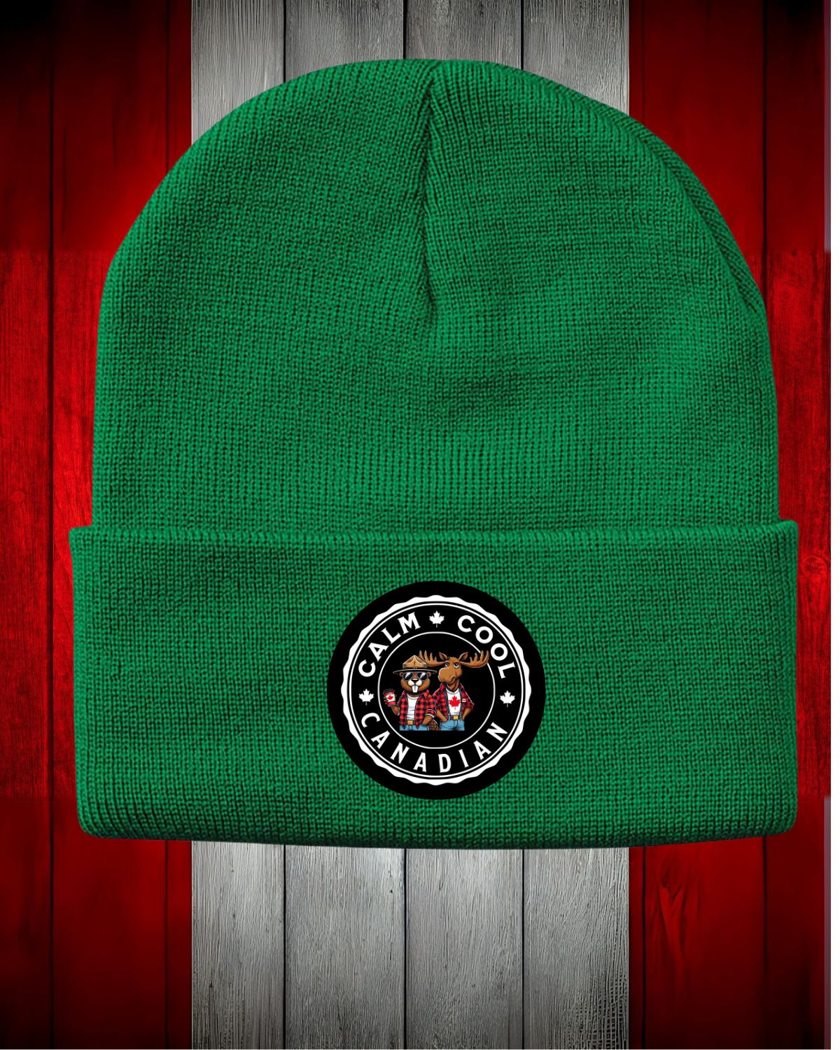 Calm Cool Canadian Moose & Beaver Toque