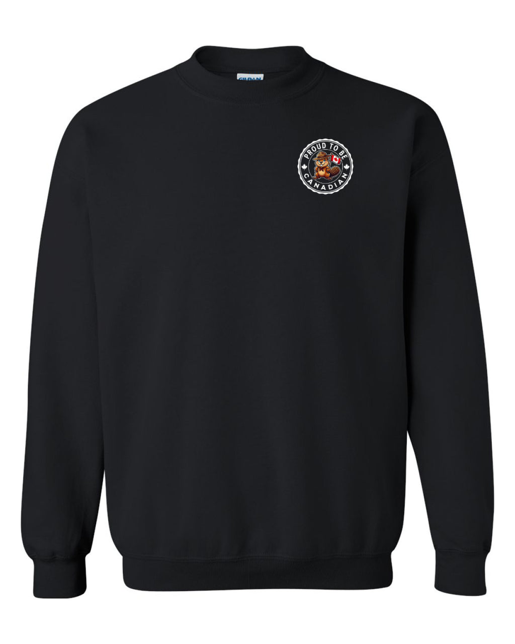Proud to be Canadian Female Beaver Left Chest And Back  Crewneck - Unisex
