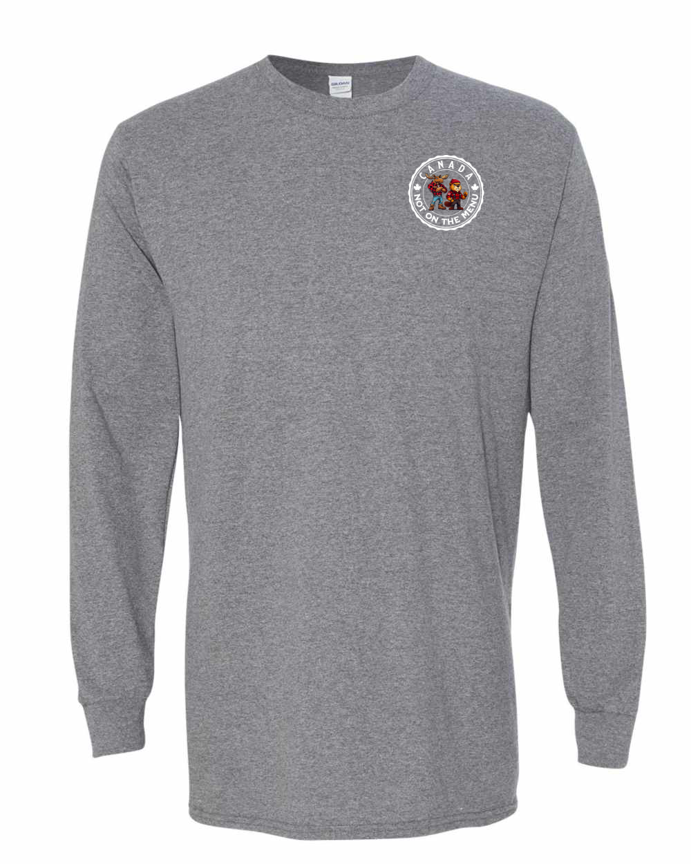 Canada Is Not On The Menu Left Chest  Long Sleeve Tee ) - Unisex