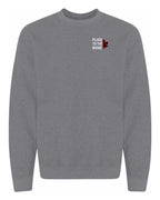 Plaid to the Bone Stacked Leaf Left Chest Crewneck - Unisex