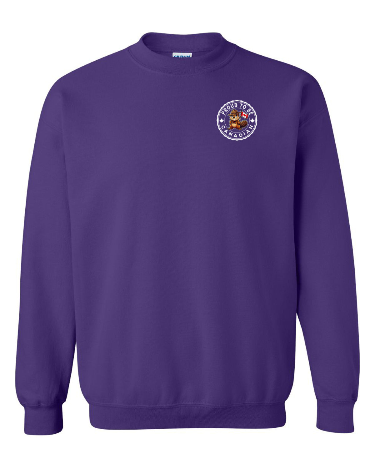 Proud to be Canadian Female Beaver Left Chest And Back  Crewneck - Unisex