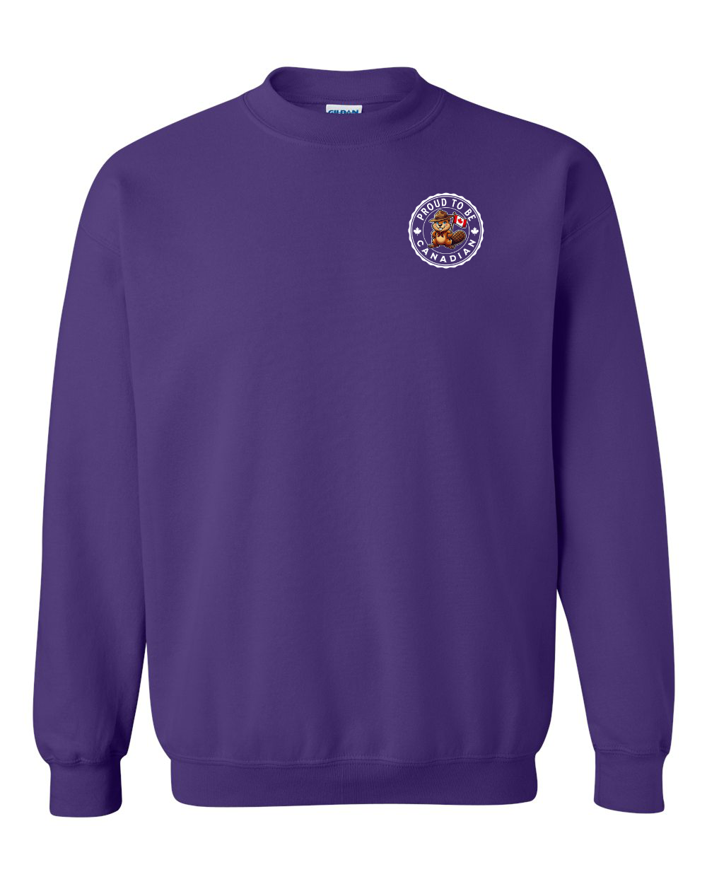 Proud to be Canadian Female Beaver Left Chest  Crewneck - Unisex