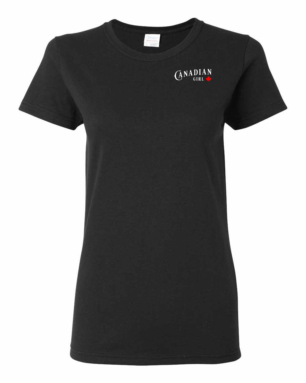 Canadian Girl Leaf Left Chest Women's Tee
