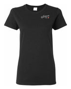 Just a Canadian Girl Heart Flag Left Chest and Back Women's Tee