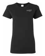 Canadian Woman Leaf Left Chest and Back Women's Tee