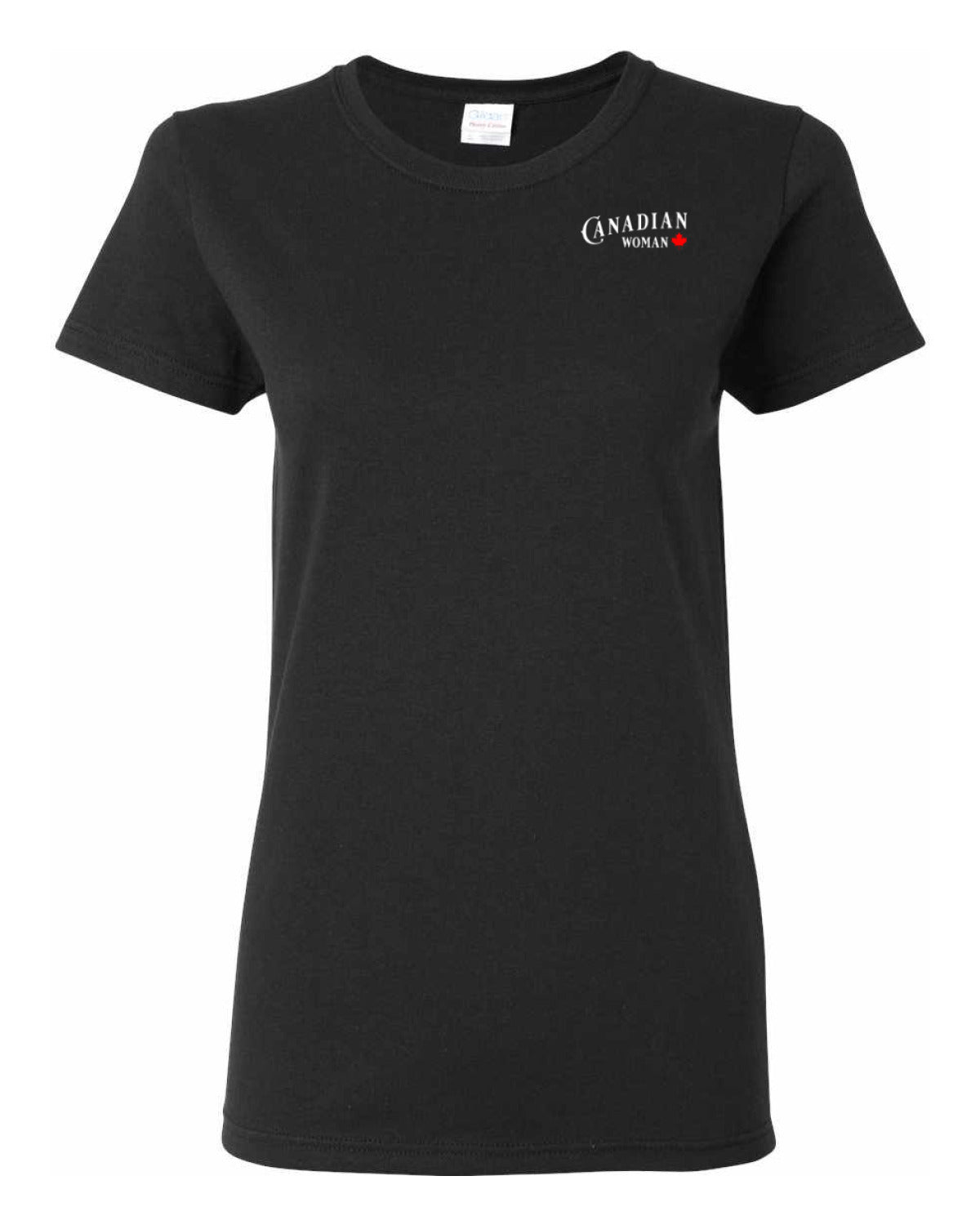Canadian Woman Leaf Left Chest and Back Women's Tee