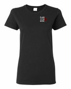 Plaid to the Bone Stacked White Left Chest  Women's Tee