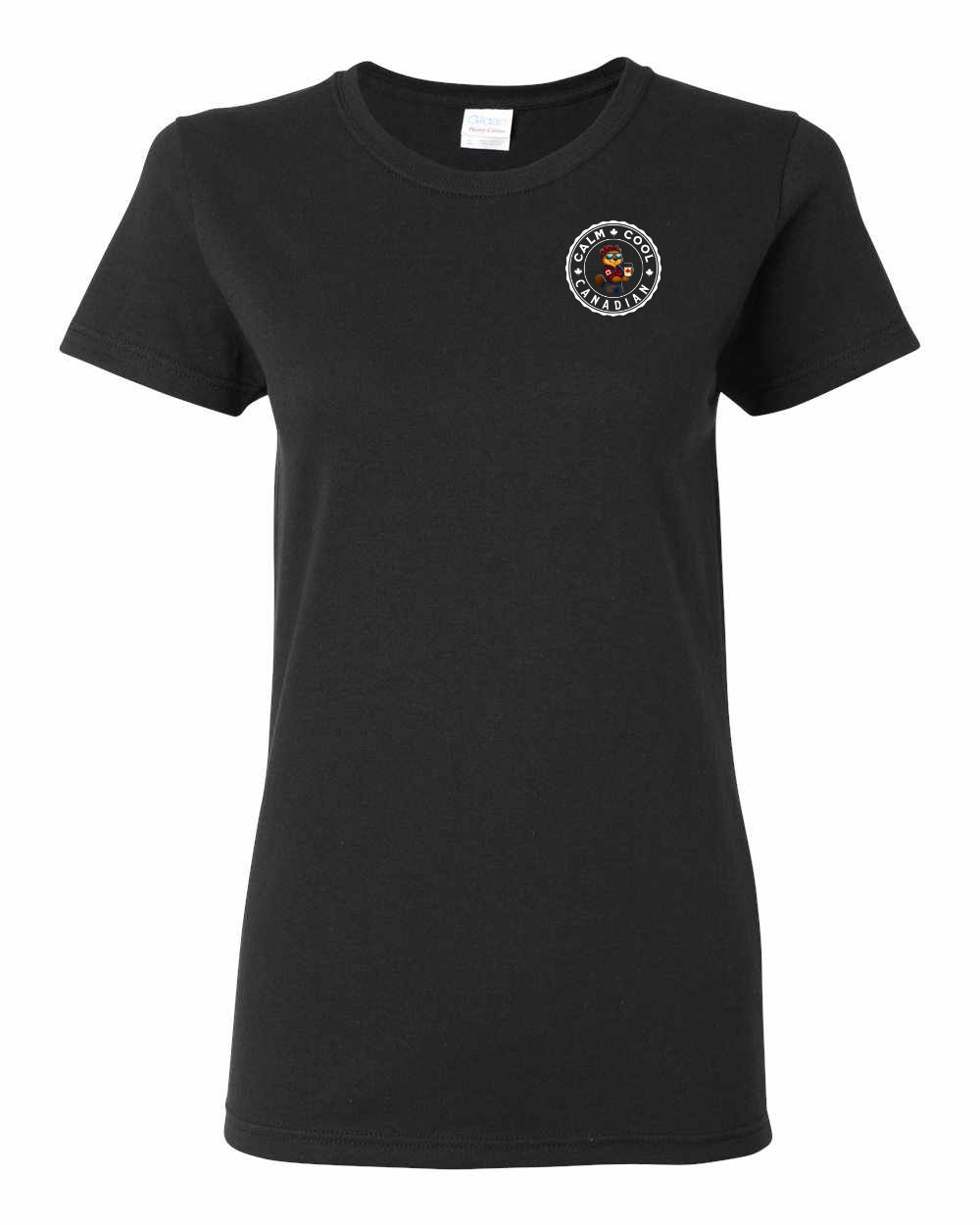 Calm Cool Canadian Rosie Sunglasses Left Chest and Back Women's Tee