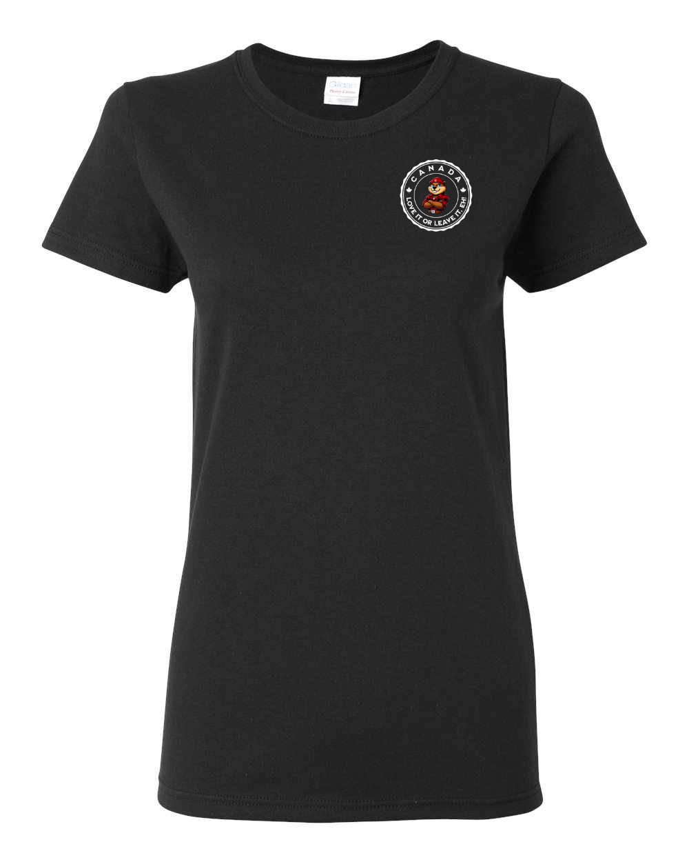Canada Love it or Leave it Left Chest Women's Tee - Gildan Canada (sewn Internationally)