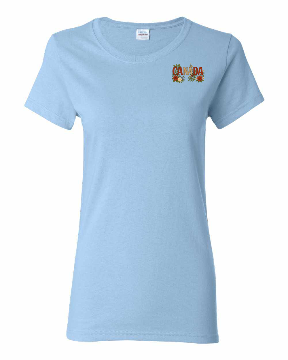 Canada Rose Design Tee Left Chest Women's Tee