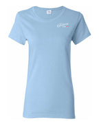 Just a Canadian Girl Heart Flag Left Chest and Back Women's Tee