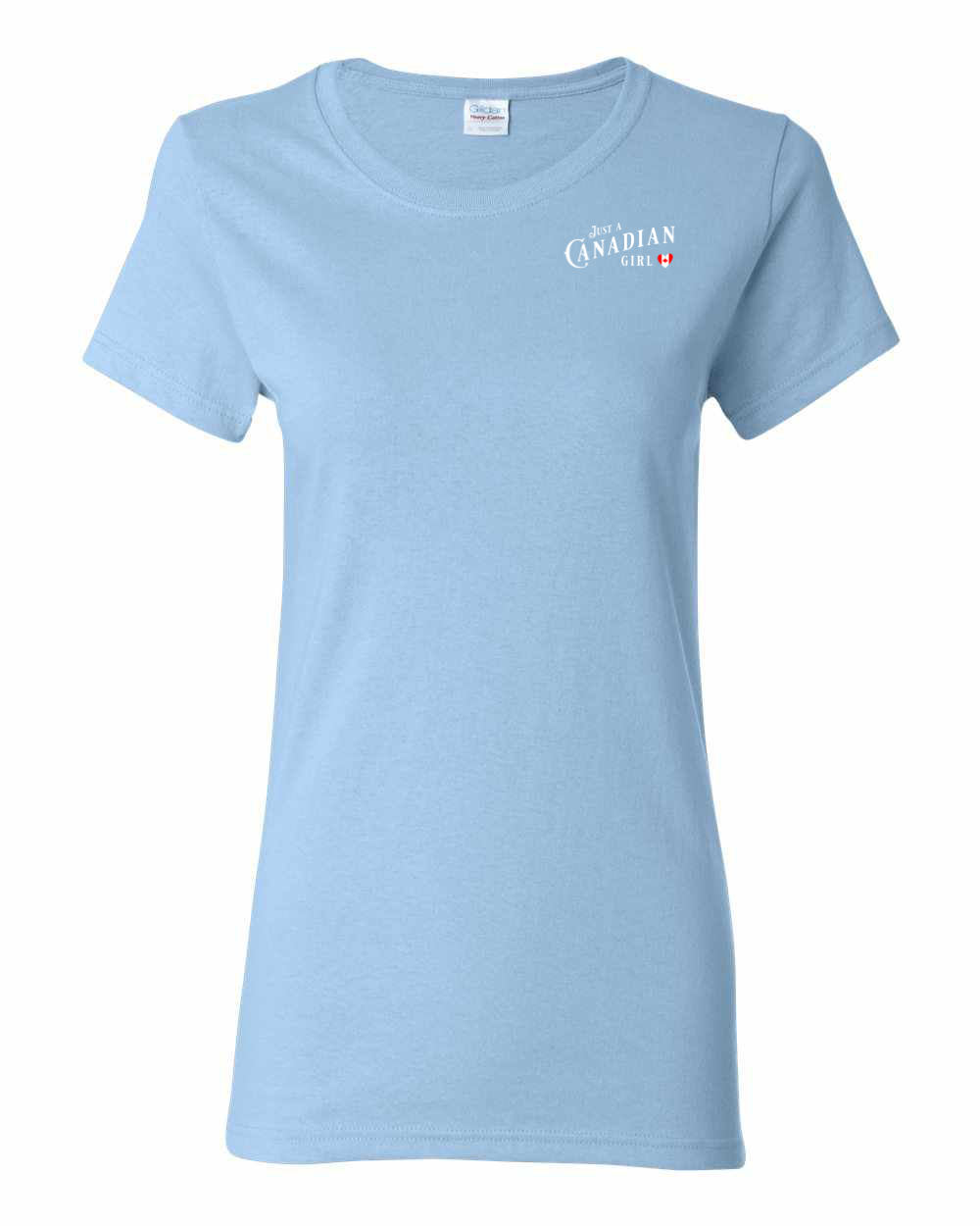 Canadian Girl Heart Flag Left Chest Women's Tee