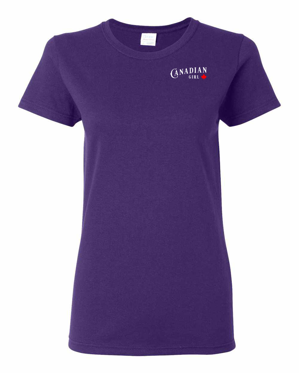Canadian Girl Leaf Left Chest Women's Tee