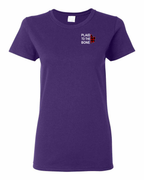 Plaid to the Bone Stacked White Left Chest  Women's Tee