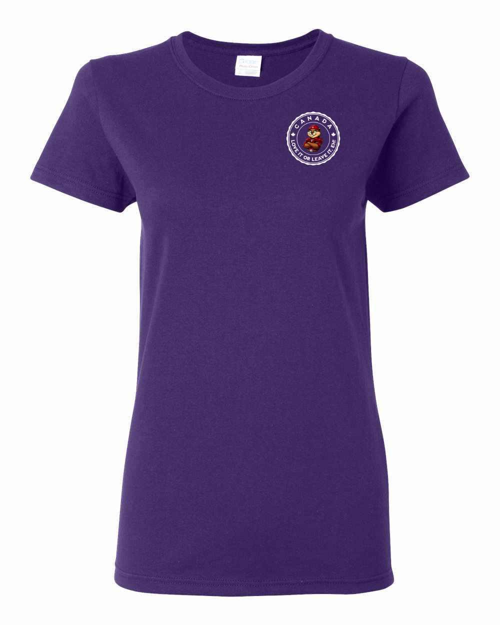 Canada Love it or Leave it Left Chest Women's Tee - Gildan Canada (sewn Internationally)
