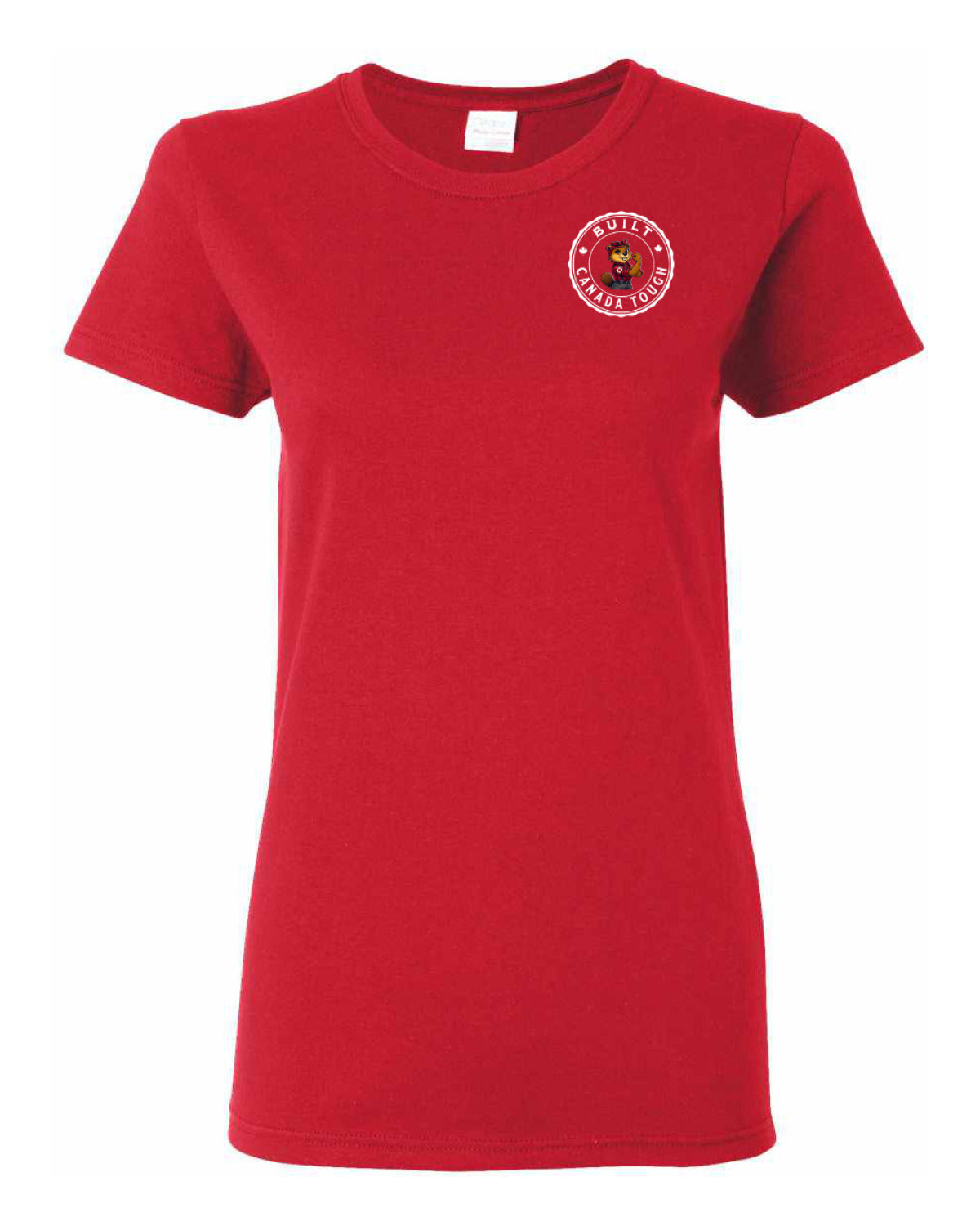 Built Canada Tough Rosie Left Chest and Back Women's Tee