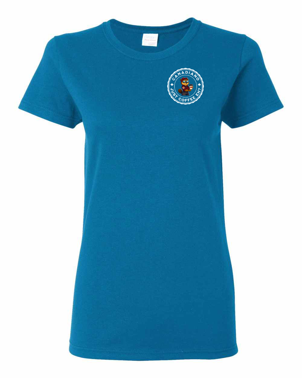 Canadiano Just Coffee eh! Rosie Sunglasses Left Chest Women's Tee