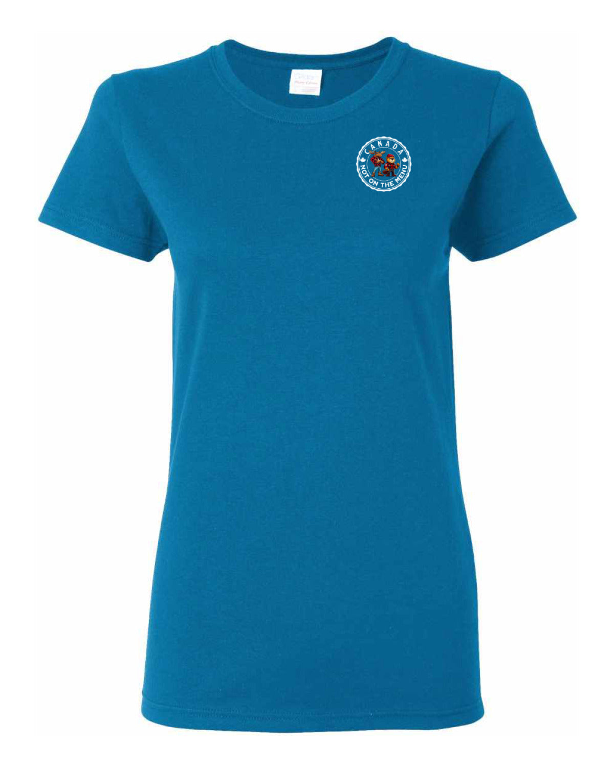 Canada Is Not on the Menu Left Chest and Back Women's Tee