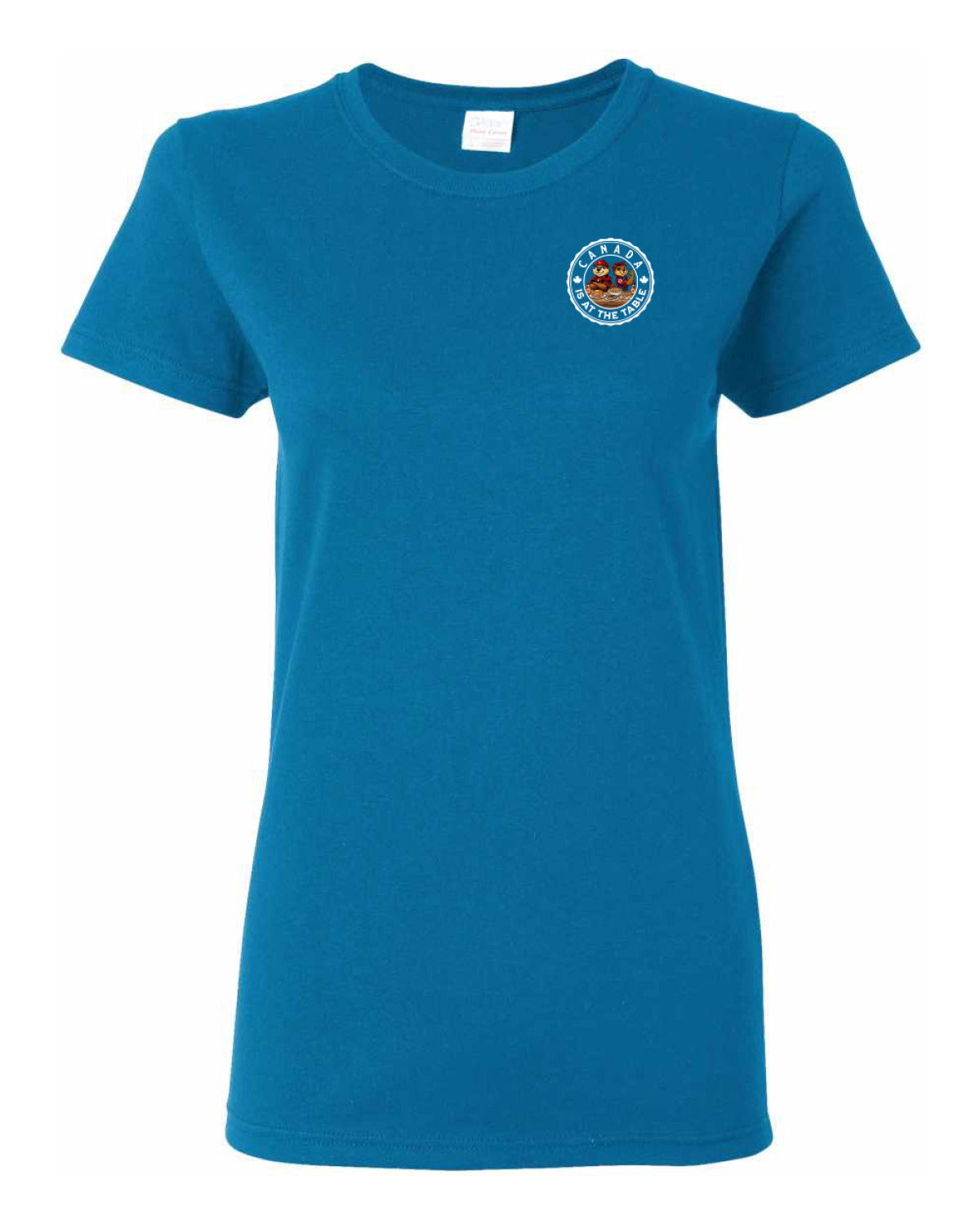 Canada Is At The Table Left Chest and Back Women's Tee