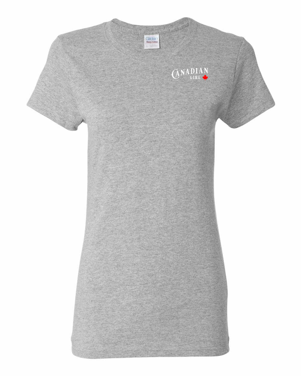 Canadian Girl Leaf Left Chest Women's Tee