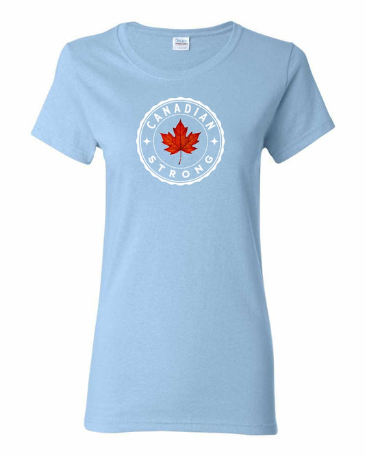 Canadian Strong Leaf Full Front Women's Tee - Gildan Canada (sewn Internationally)