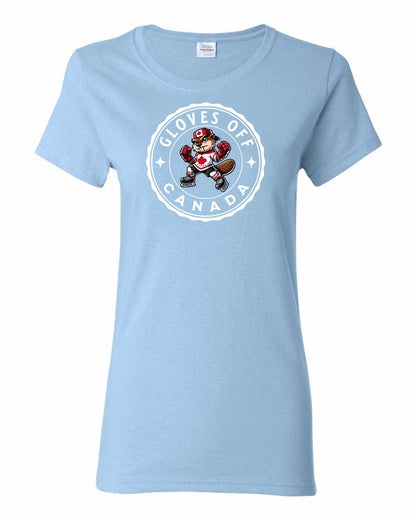 Gloves Off Beaver Full Front Women's Tee - Gildan Canada (sewn Internationally)
