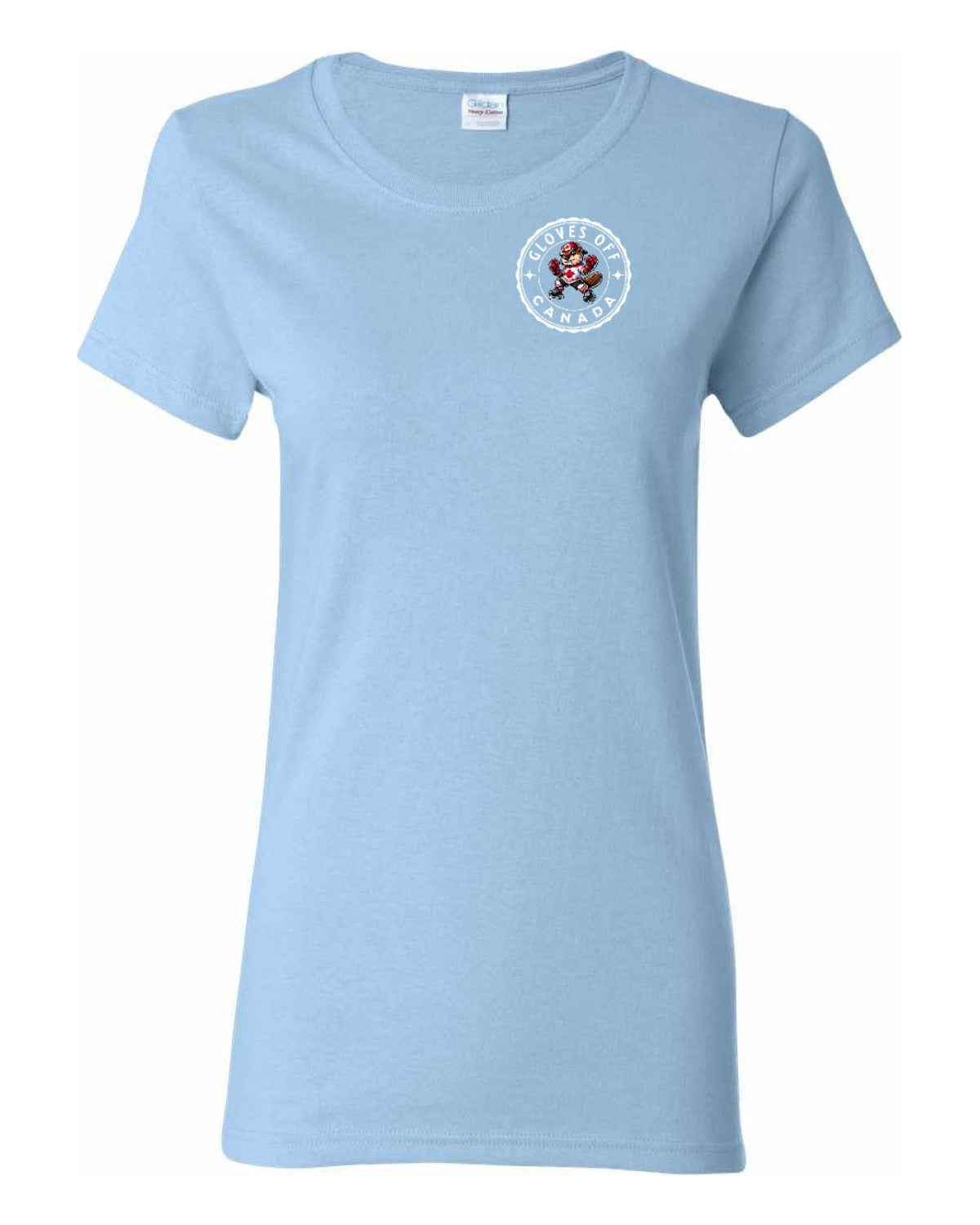 Gloves Off Beaver Left Chest And Back Women's Tee