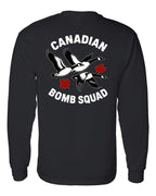 Canadian Bomb Squad Cropped Left Chest and Back Long Sleeve in Black - back