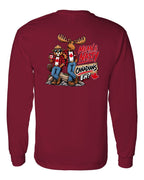 Mean and Nasty New Left Chest and Back Long Sleeve in Cardinal Red - back