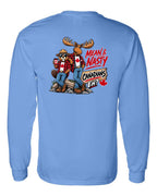 Mean and Nasty New Left Chest and Back Long Sleeve in Carolina Blue - back