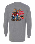 Mean and Nasty New Left Chest and Back Long Sleeve in Graphite Heather - back