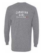 Canadian Girl Forever and Always Left Chest And Back  Long Sleeve - Unisex